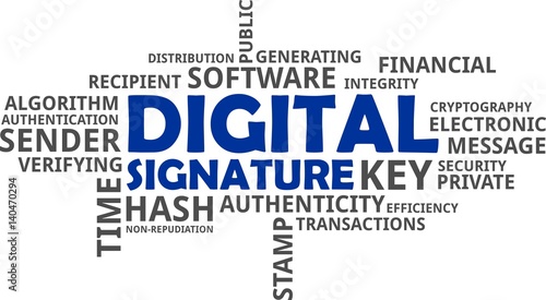 word cloud - digital signature