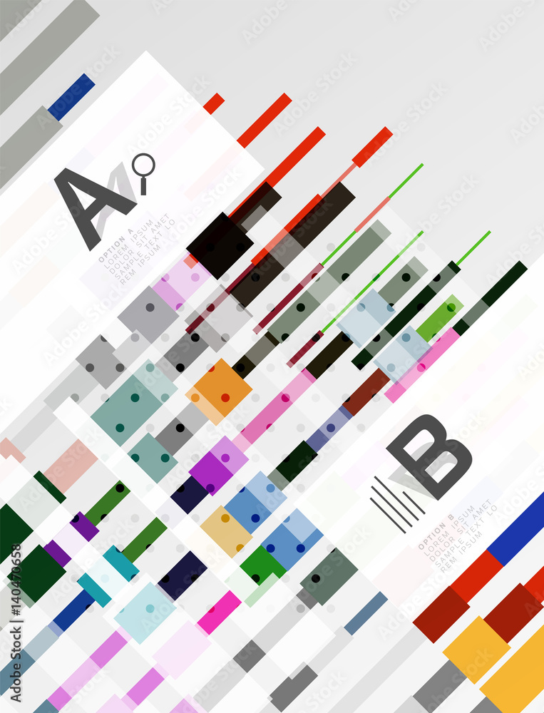 Abstract geometrical texture with infographic options