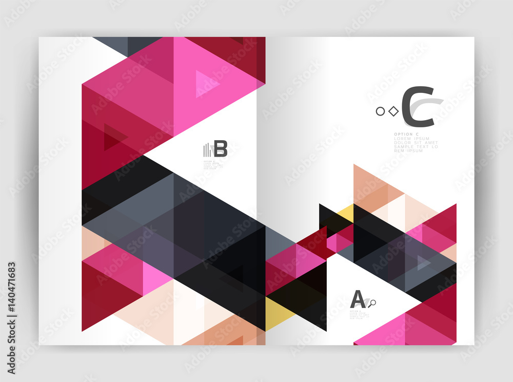 Modern triangle print template Modern triangle print template