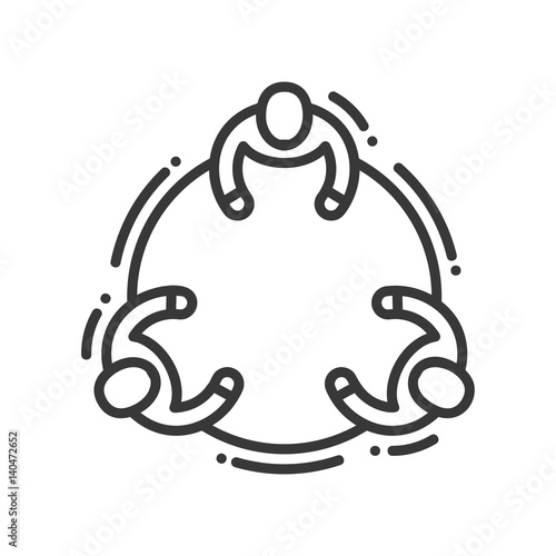 Communication- vector modern line design illustrative icon