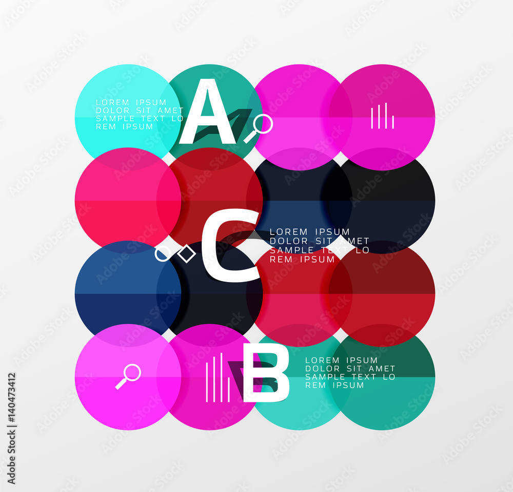Circle modern geometry infographic background Circle modern geometry infographic background