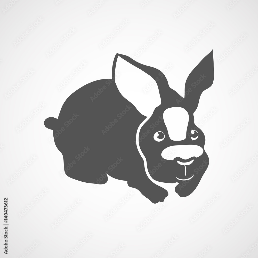 rabbit black flat