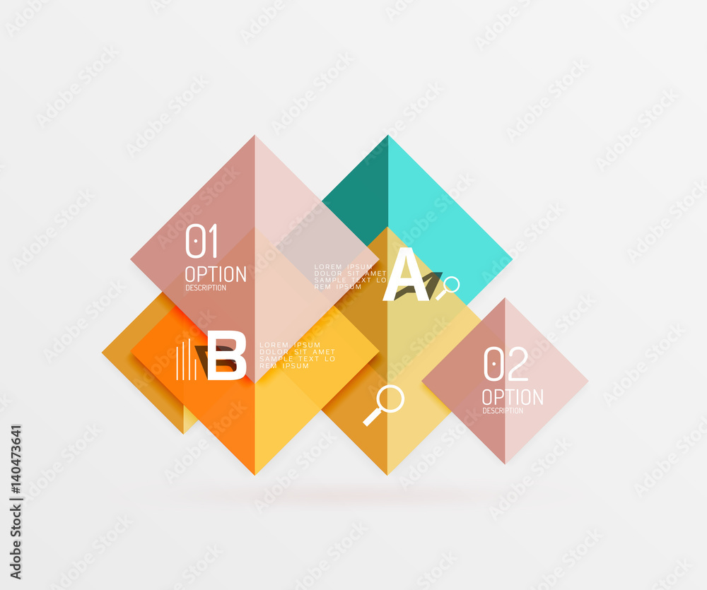 Geometric abstract background with option infographic Geometric abstract background with option infographic