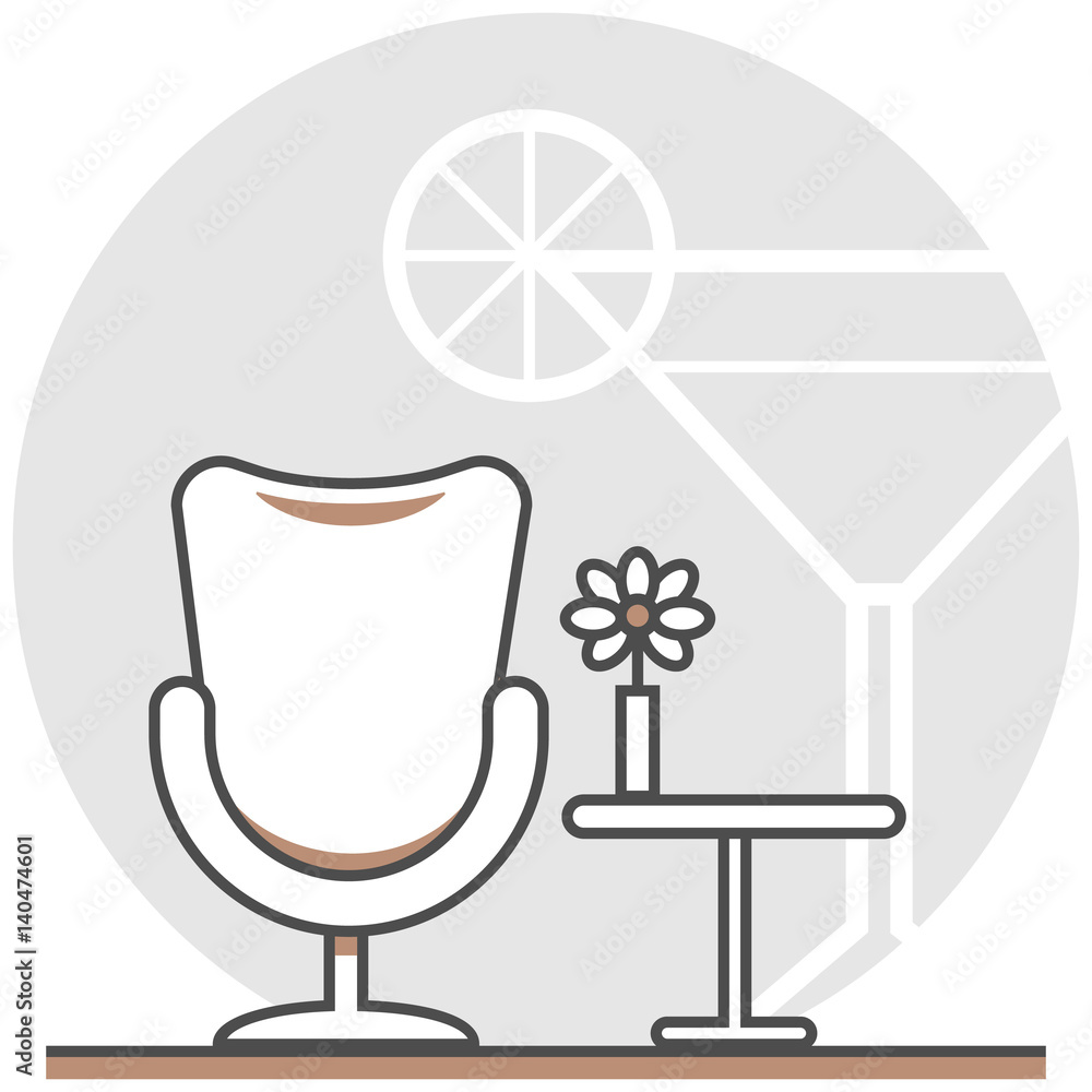 Business Lounge - Infographic Icon Elements from Hotel Services Set. Flat Thin Line Icon Pictogram for Website and Mobile Application Graphics. Business Lounge - Infographic Icon Elements from Hotel Services Set. Flat Thin Line Icon Pictogram for Website and Mobile Application Graphics.