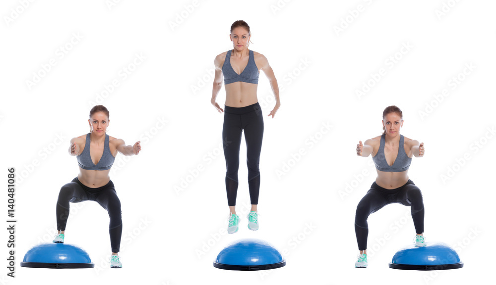Balance training ball exercise Stock Photo | Adobe Stock