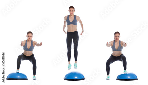 Balance training ball exercise