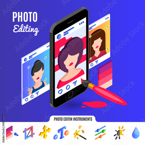 Photo editing tools for social media networks.