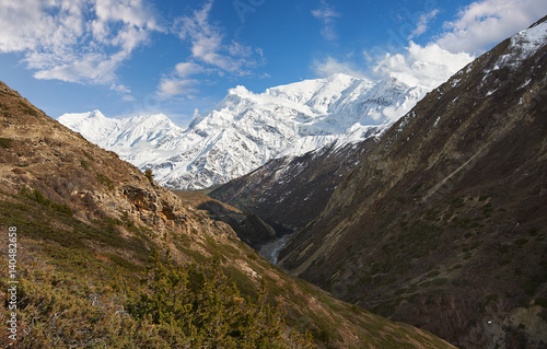 Annapurna mountains in the Himalayas of Nepal.