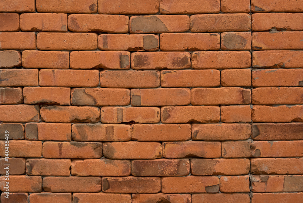 Old red brick wall texture for background Old red brick wall texture for background