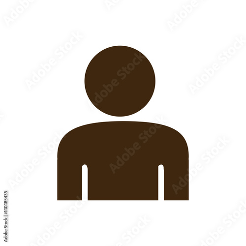 silhouette half body figure person icon vector illustration