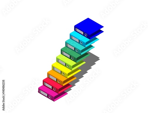 Empty colorful file folders...