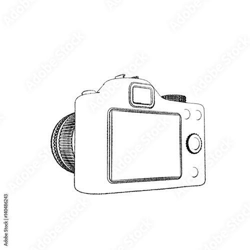 Photo camera. Isolated on w...