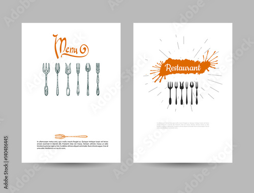 A set of two backgrounds. Illustration with the word 