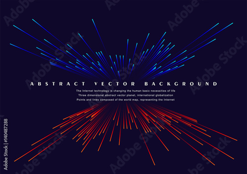 Lines composed of glowing backgrounds, abstract vector background