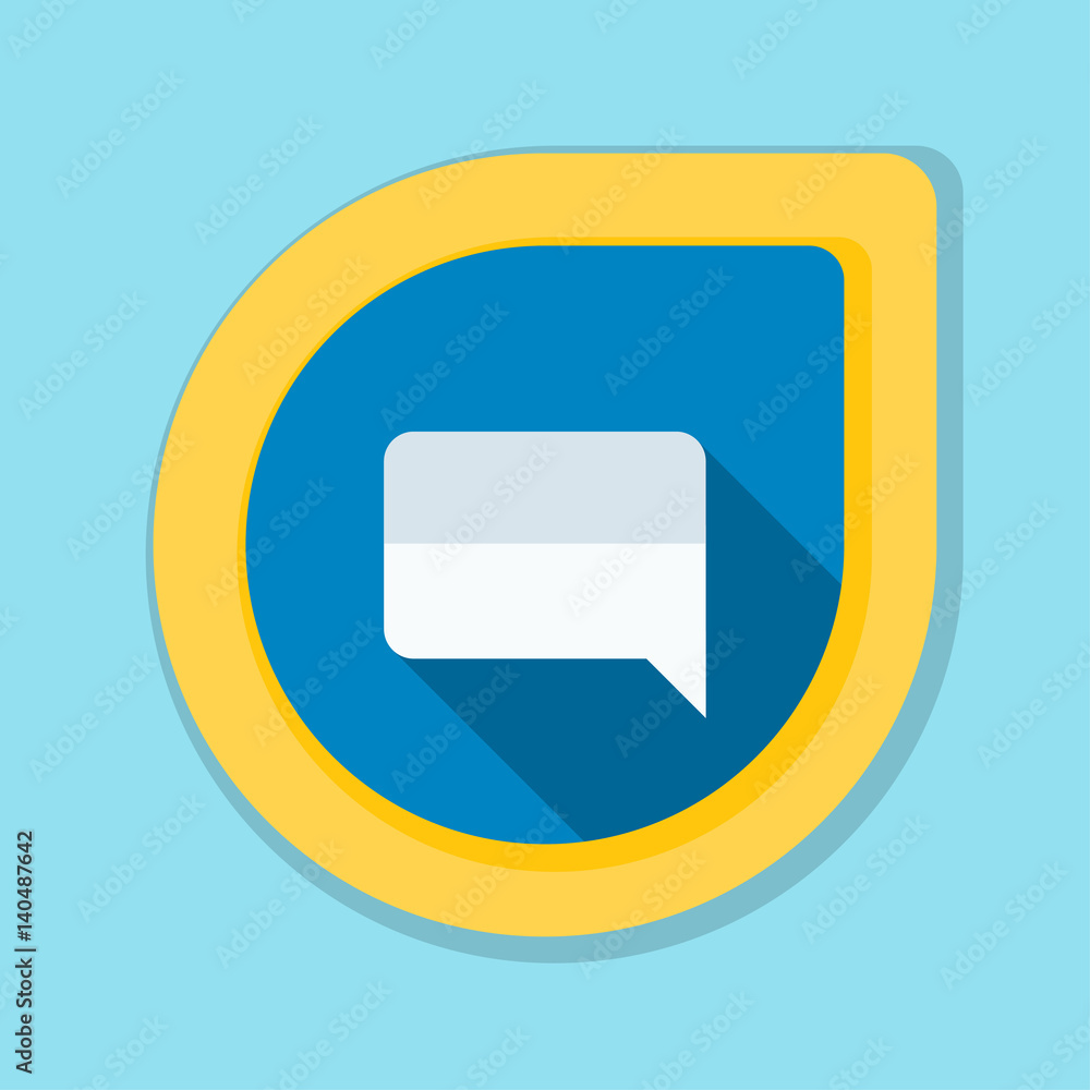 Chat Mesage button illustration Chat Mesage button illustration