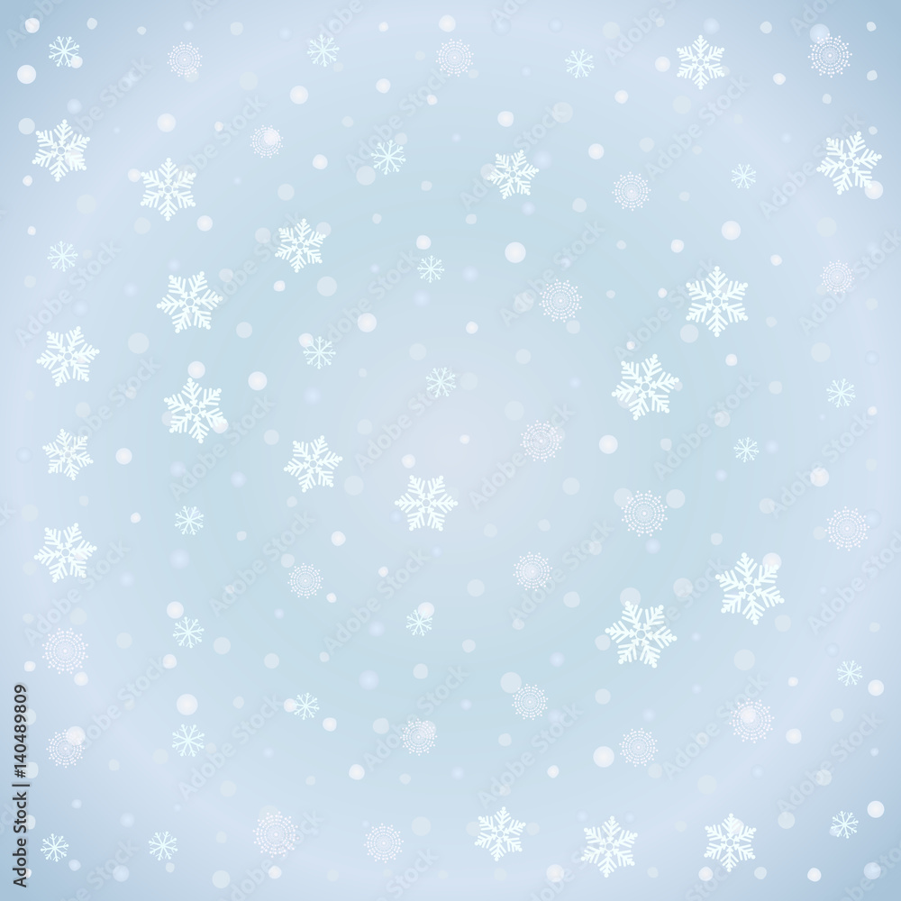 Winter background with snow-flake, editable for your design