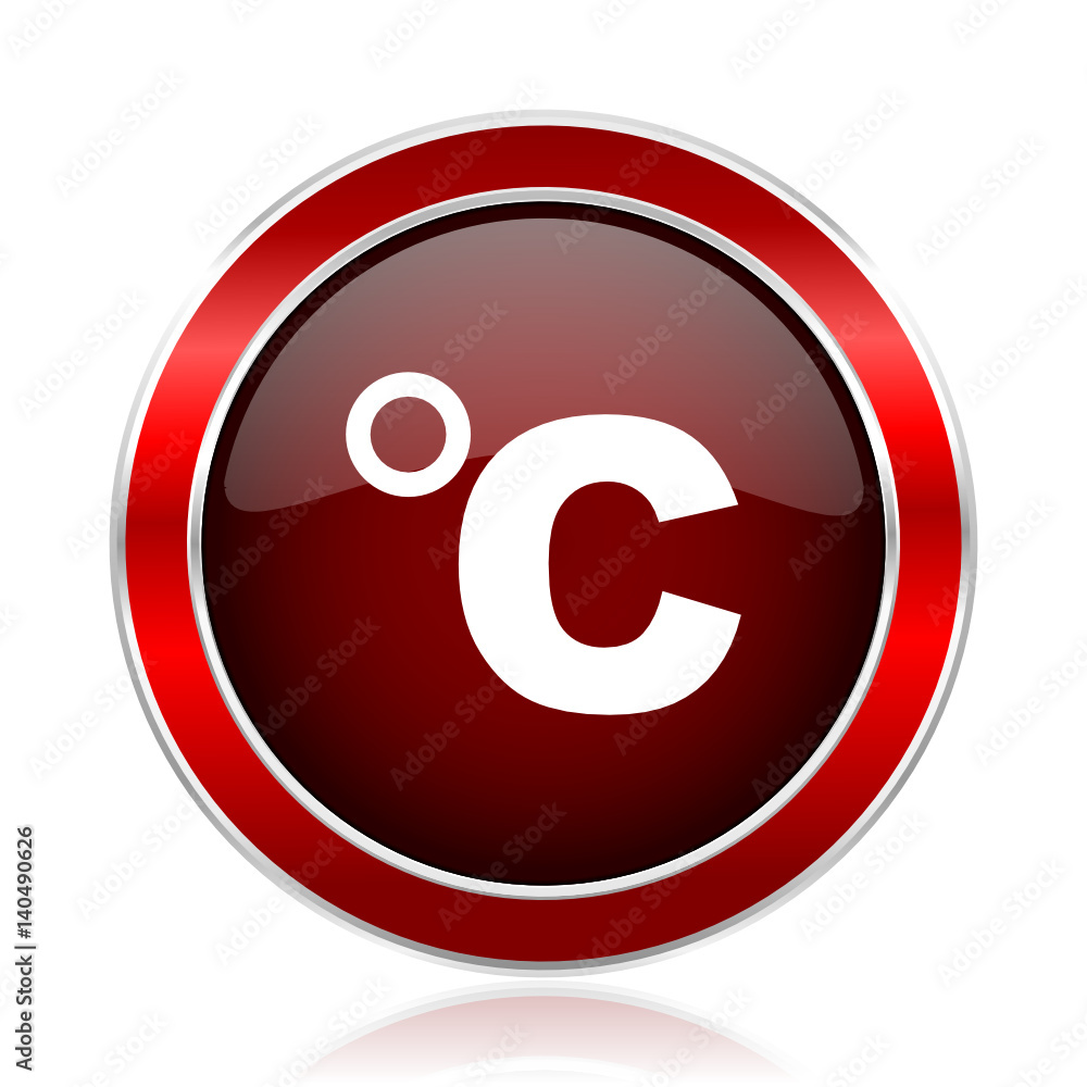 Celsius red round glossy metallic web and smartphone vector icon isolated on white background.
Celsius red round glossy metallic web and smartphone vector icon isolated on white background.