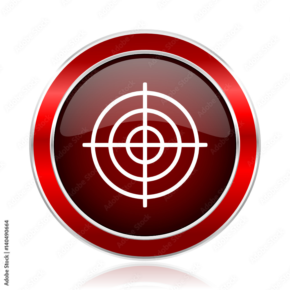 Target red round glossy metallic web and smartphone vector icon isolated on white background.
Target red round glossy metallic web and smartphone vector icon isolated on white background.