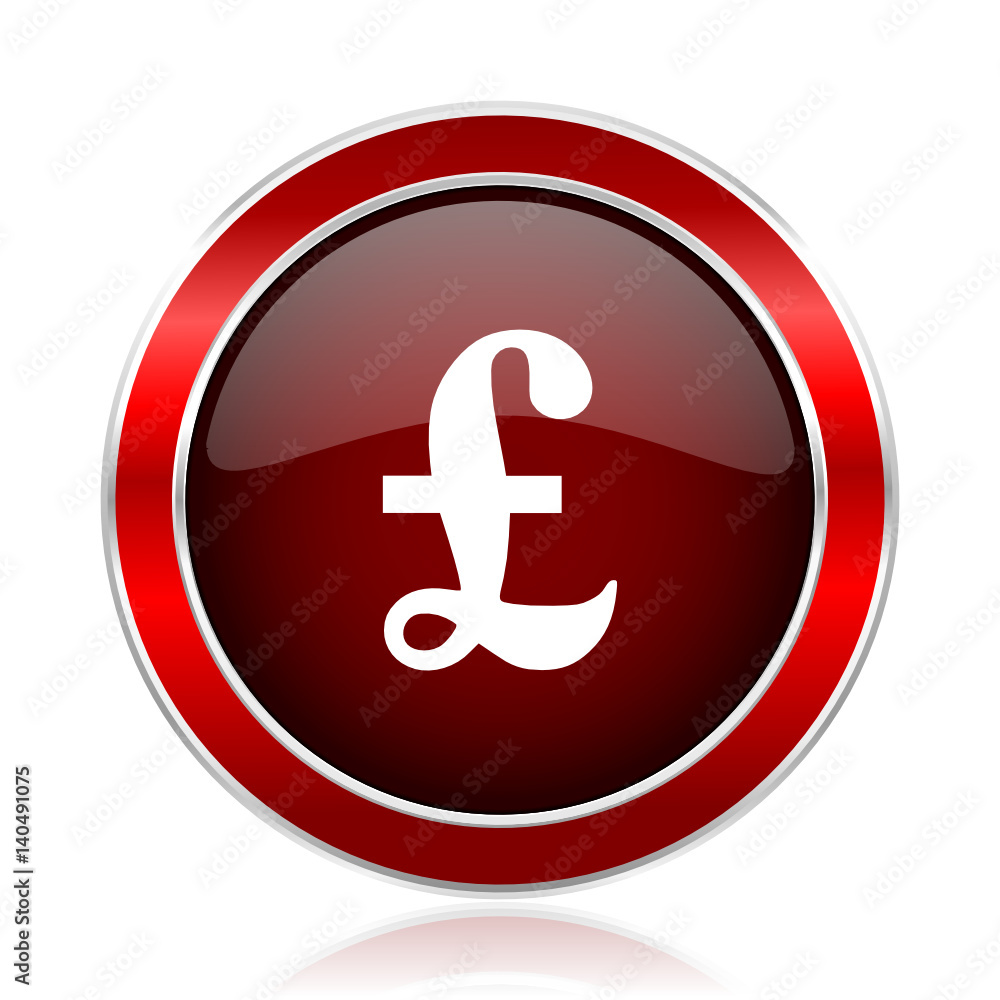 Pound red round glossy metallic web and smartphone vector icon isolated on white background.
Pound red round glossy metallic web and smartphone vector icon isolated on white background.