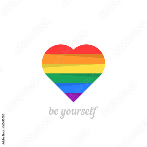 Free Download be yourself with iridescent heart - GFXLoad