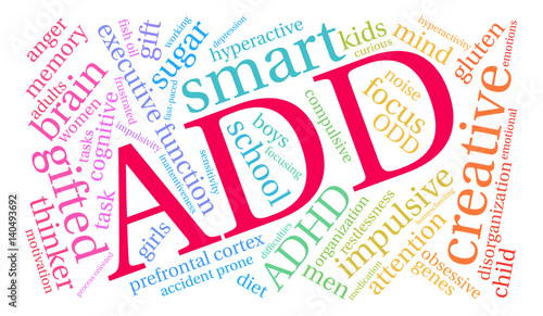 ADD Word Cloud on a white background. 