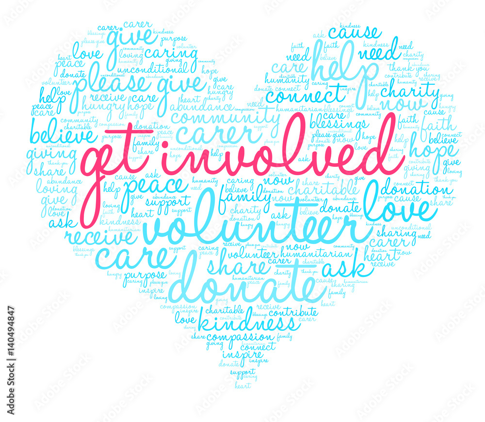 Get Involved Word Cloud on a white background. Get Involved Word Cloud on a white background.