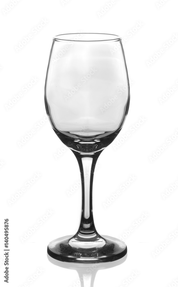 Empty wine glass isolated on a white background Empty wine glass isolated on a white background