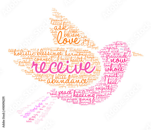 Receive Word Cloud on a white background. 