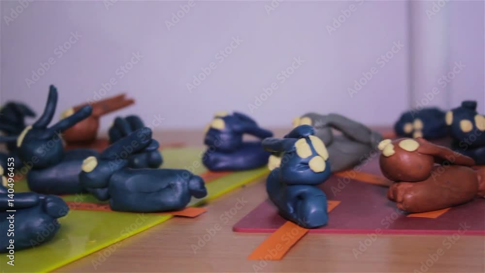plasticine figures/Children from molded plasticine figurines of animals