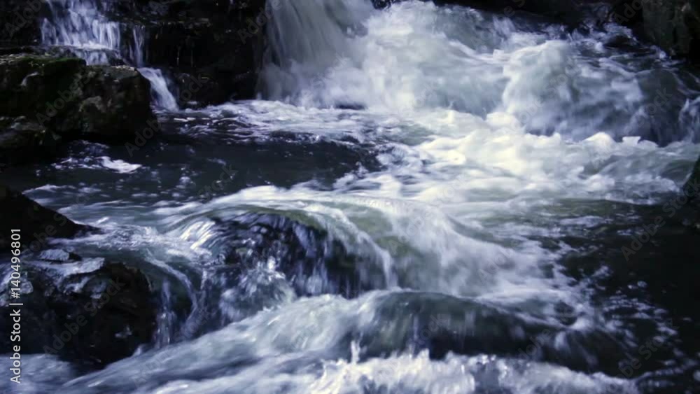 Seamless looped Cinemagraph of an 87 frame loop of white water flowing over rocks, here looped 5 times. Seamless looped Cinemagraph of an 87 frame loop of white water flowing over rocks, here looped 5 times.