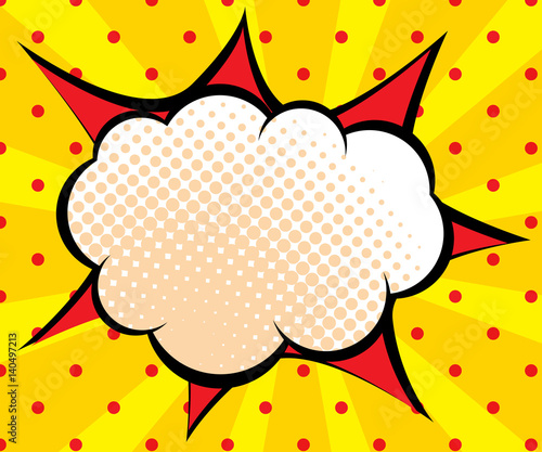 abstract blank speech bubble comic book, pop art background