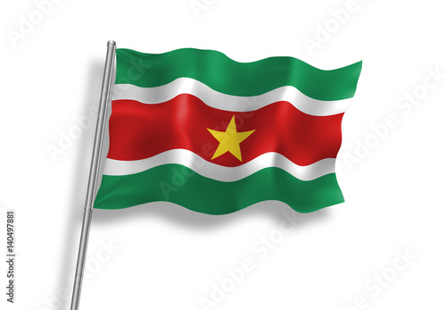 Free Download Drapeau du Suriname en qualité vectorielle  - GFXLoad