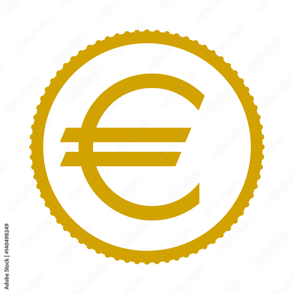 Obraz premium the Euro coin. icon. vector