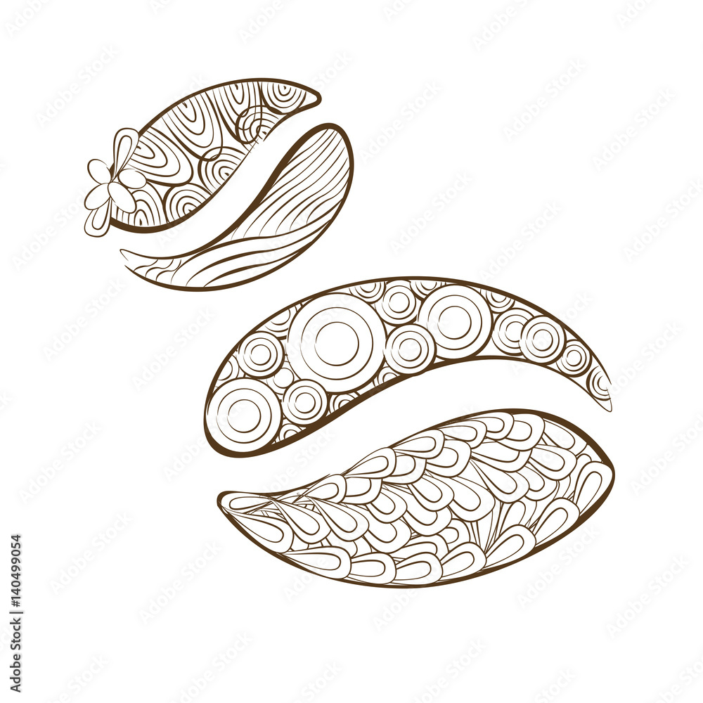 Coffee Bean Coloring Pages