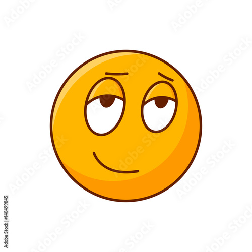 Charming and satisfied emoji