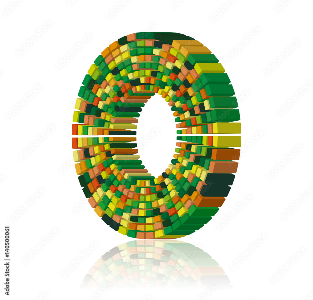 Fototapeta premium 円 立体 カラフル