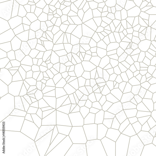 Geometric black and white ornament generated by random polygons