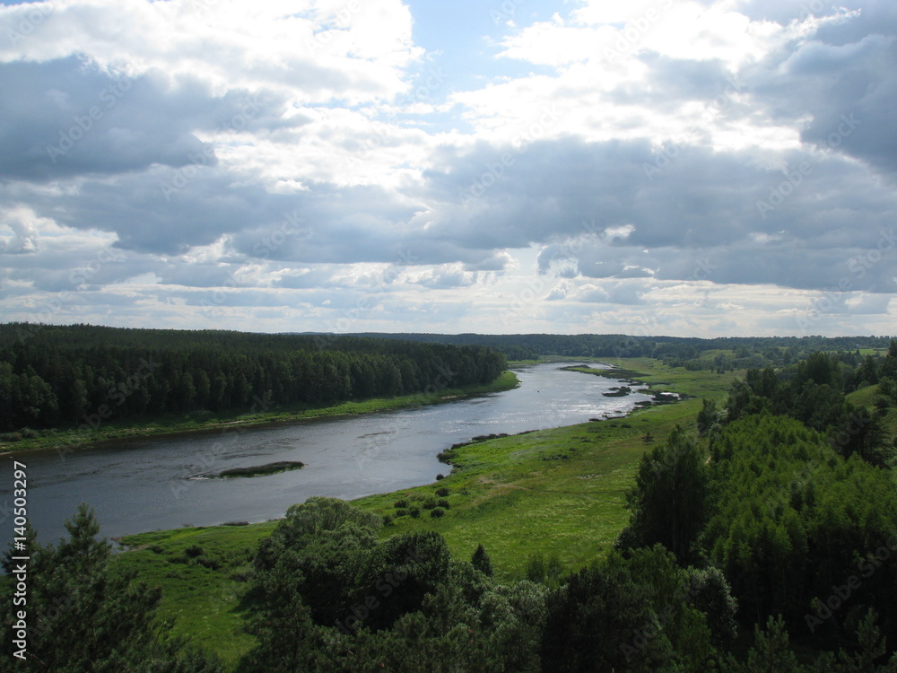 Daugava river in Latvia