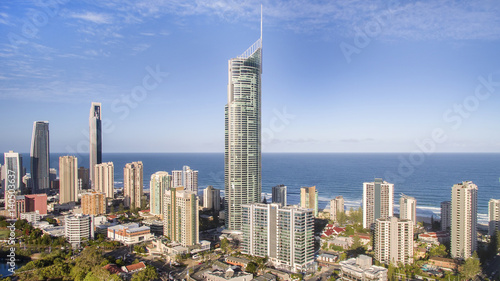Aerial view of Surfers Paradise skyline and Isle of Capri © Bostock
