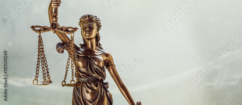 Bilde på lerret Justitia Figur Statue - Personifikation der Gerechtigkeit