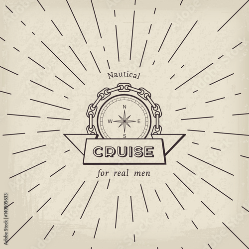 Vector retro nautical logo template
