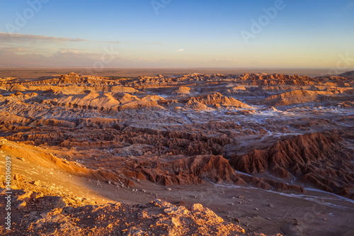 Valle de la Luna at sunset in San Pedro de Atacama, Chile