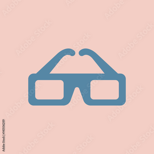 cinema spectacles Vector illustration in flat style 3d movie glasses