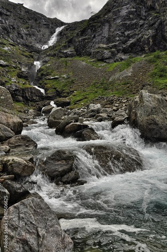 Waterfall in Trollstigen, Norway 2013