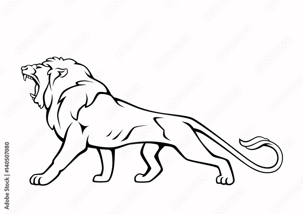 Fototapeta premium Scary Lion