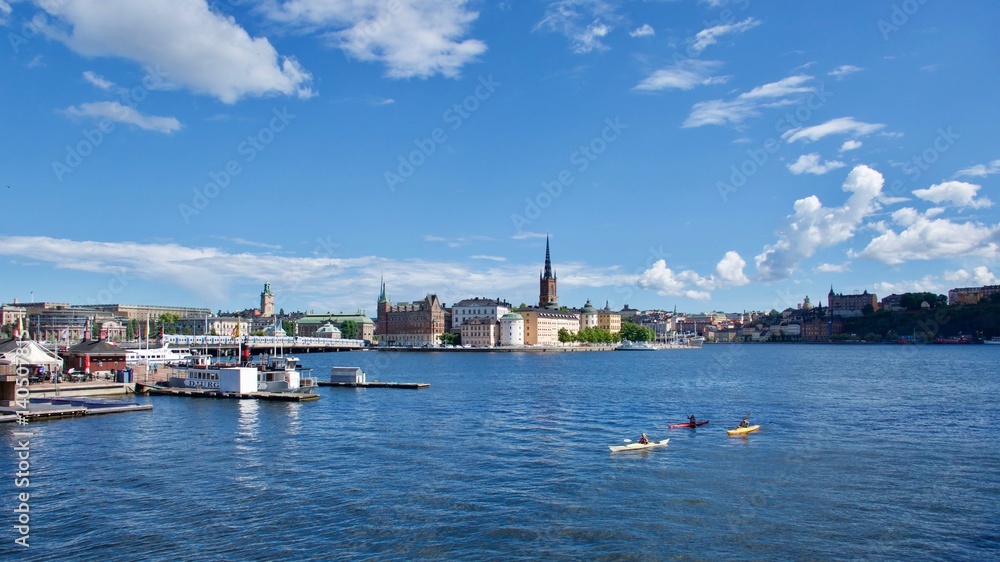 Waterfront buildings in Stockholm , Sweden