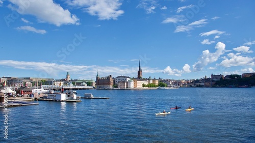 Slika na platnu Waterfront buildings in Stockholm , Sweden