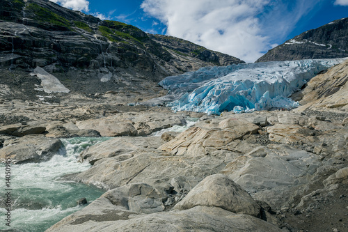 Nigardsbreen Glacier river.