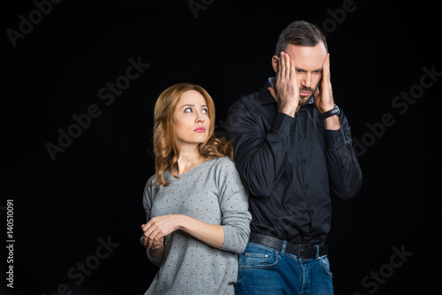 Young couple quarreling