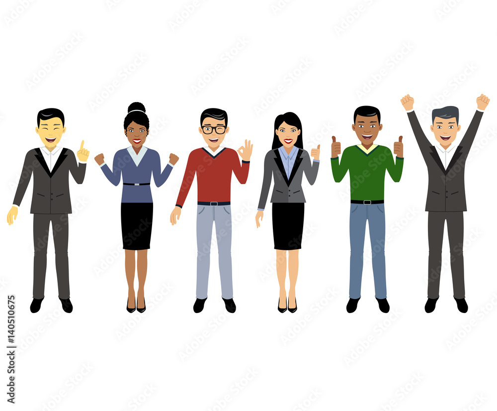 Group of working people, Business men and women in flat style, people characters Group of working people, Business men and women in flat style, people characters